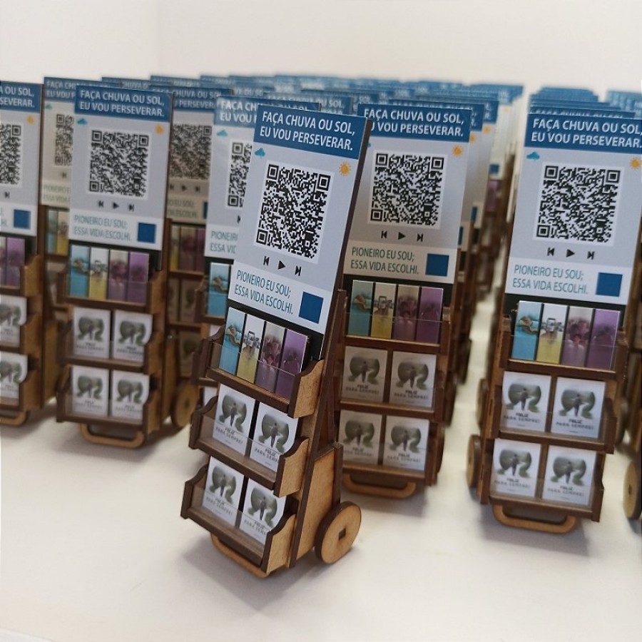 10 Mini Carrinho de Publicações para Montar