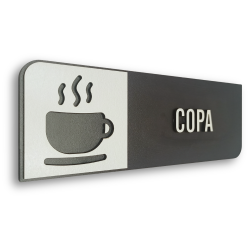 Placa de Sinalização Indicativa MDF 3D - Copa
