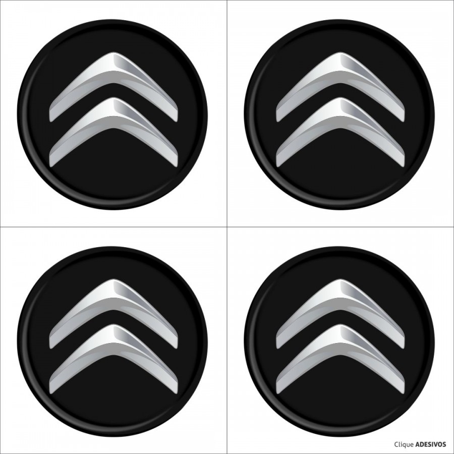 Emblema Adesivo Resinado Calota Citroen