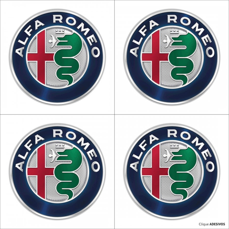 Emblema Adesivo Resinado Calota Alfa Romeu