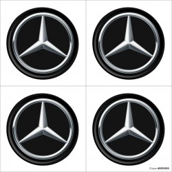Emblema Adesivo Resinado Calota Mercedes