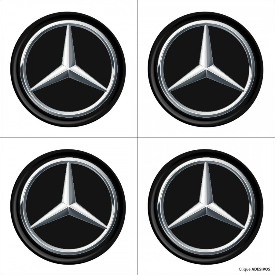 Emblema Adesivo Resinado Calota Mercedes