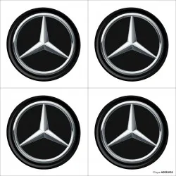 Emblema Adesivo Resinado Calota Mercedes