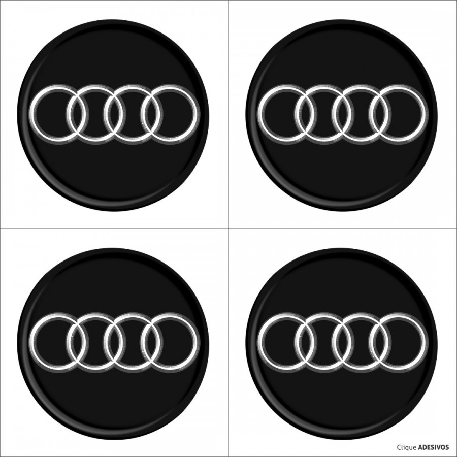 Emblema Adesivo Resinado Calota Audi