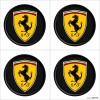 Emblema Adesivo Resinado Calota Ferrari