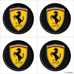 Emblema Adesivo Resinado Calota Ferrari