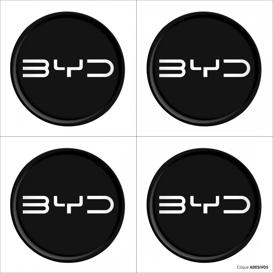 Emblema Adesivo Resinado Calota BYD
