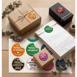 250 Adesivos Promocionais Redondos - A PARTIR DE: