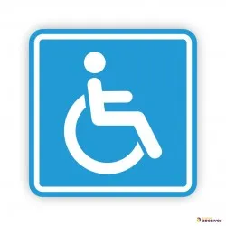 Adesivo Aviso Cadeirante - ADC001