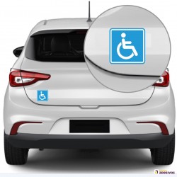 Adesivo Aviso Cadeirante - ADC001