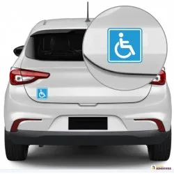 Adesivo Aviso Cadeirante - ADC001