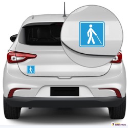 Adesivo Aviso Deficiência Visual - ADV003