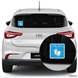 Adesivo Aviso Intérprete de Libras - AIL004