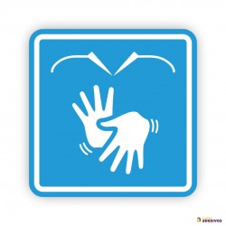 Adesivo Aviso Intérprete de Libras - AIL004