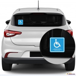 Adesivo Aviso PCD Cadeirante Detran - PCD006