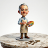 Miniatura 3D Personalizada Estilo Cartum - 12cm com Pintura Artesanal