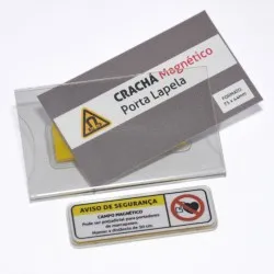 Crachá Magnético - Porta Lapela 75X44 mm