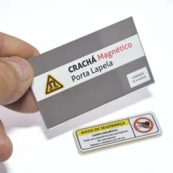 Crachá Magnético - Porta Lapela 75X44 mm