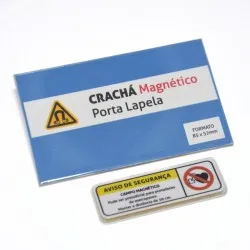 Crachá Magnético - Porta Lapela 85X52 mm