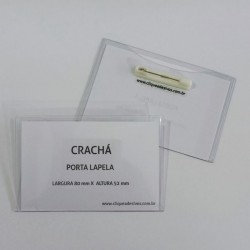 Crachá Porta Lapela em PVC com Alfinete