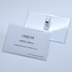Crachá Porta Lapela em PVC com Jacaré