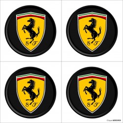 Emblema Adesivo Resinado Calota Ferrari