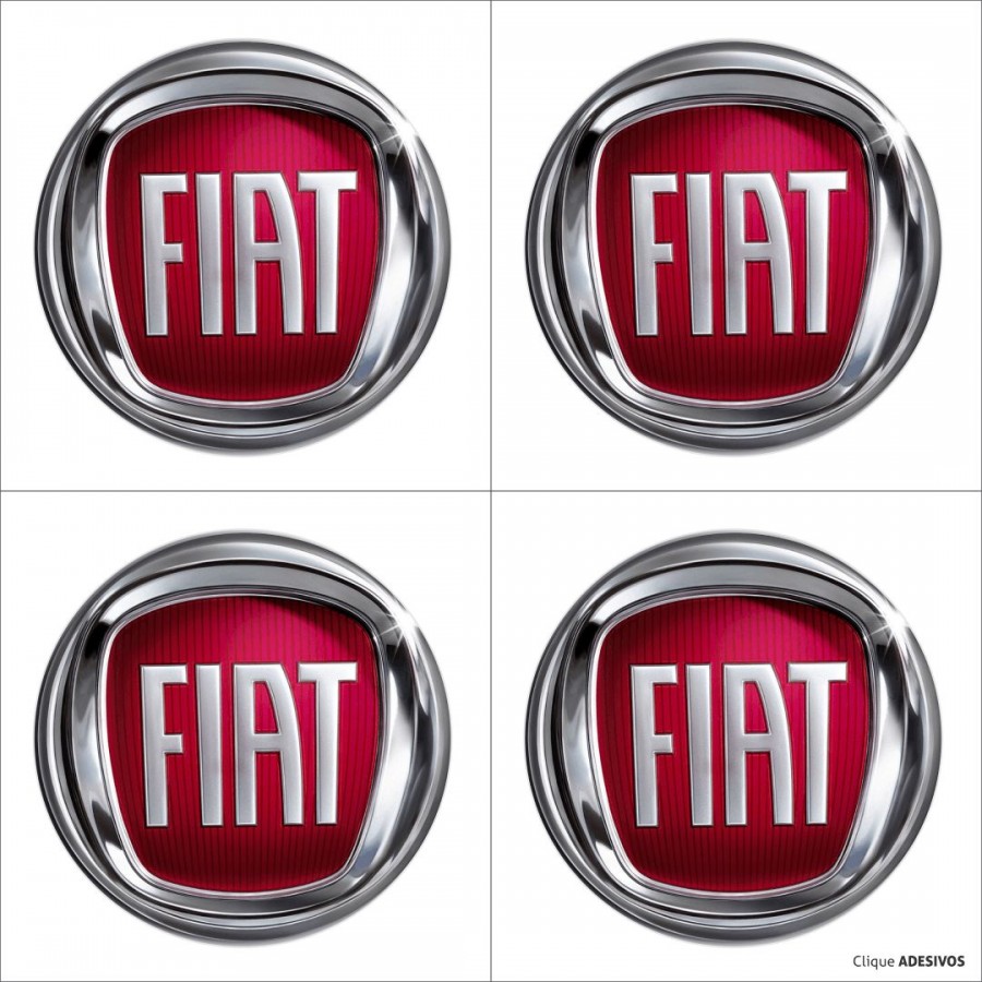 Emblema Adesivo Resinado Calota Fiat 