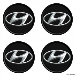 Emblema Adesivo Resinado Calota Hyundai