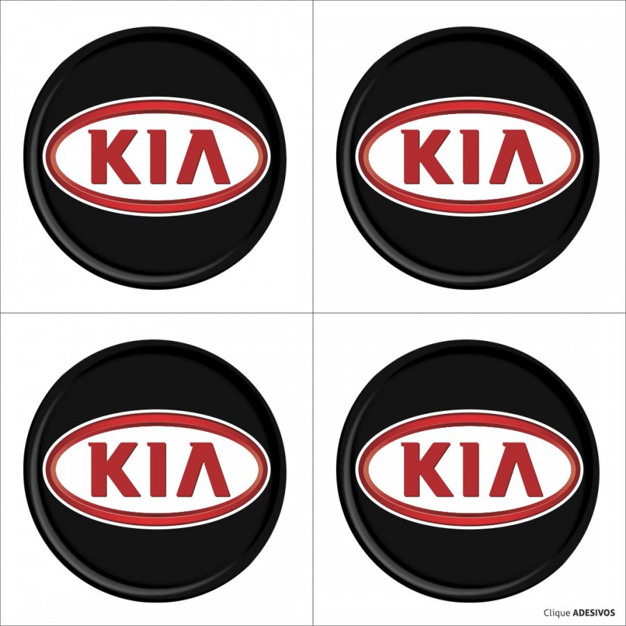 Emblema Adesivo Resinado Calota Kia
