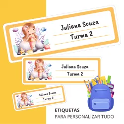 Etiquetas Escolares Personalizadas - Sereia 2