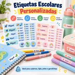 Kit de Etiquetas Escolares Personalizadas