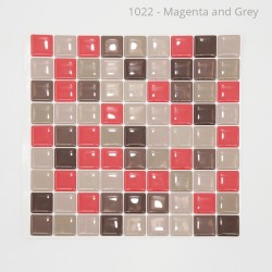 Pastilha Adesiva Resinada Magenta And Grey