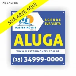 Placa para Imobiliária - 50x50 cm