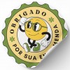Etiqueta Adesiva Obrigado por Sua Encomenda 4x4 cm - 500 unidades
