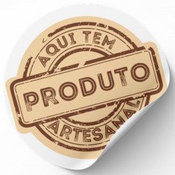 Etiqueta Adesiva Produto Artesanal 4x4 cm - 500 unidades