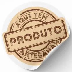 Etiqueta Adesiva Produto Artesanal 4x4 cm - 500 unidades