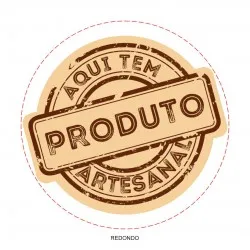 Etiqueta Adesiva Produto Artesanal 4x4 cm - 500 unidades
