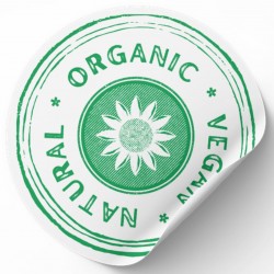Etiqueta Adesiva Produto Orgânico 4x4 cm - 500 unidades