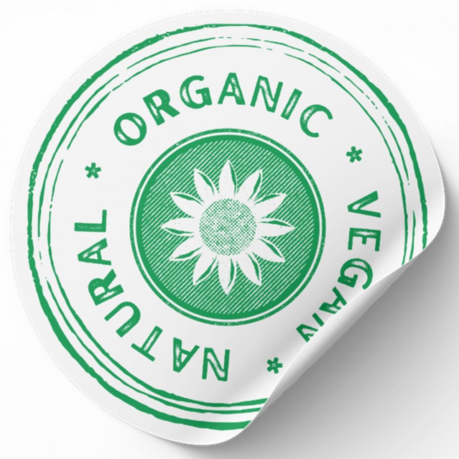 Etiqueta Adesiva Produto Orgânico 4x4 cm - 500 unidades