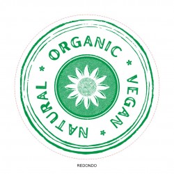 Etiqueta Adesiva Produto Orgânico 4x4 cm - 500 unidades