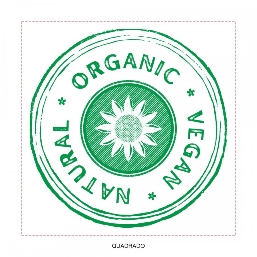 Etiqueta Adesiva Produto Orgânico 4x4 cm - 500 unidades