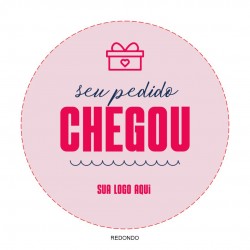 Etiqueta Adesiva Seu Pedido Chegou 4x4 cm - 500 unidades