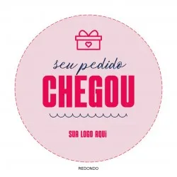 Etiqueta Adesiva Seu Pedido Chegou 4x4 cm - 500 unidades