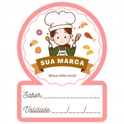 Rótulo Adesivo - Sabor e Validade - RSV001 - 300 unidades
