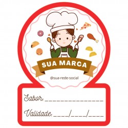 Rótulo Adesivo - Sabor e Validade - RSV001 - 300 unidades