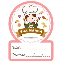 Rótulo Adesivo - Sabor e Validade - RSV001 - 300 unidades