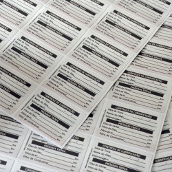 Adesivo Troca de Óleo - Formato 5x6 cm - Mínimo 600 peças